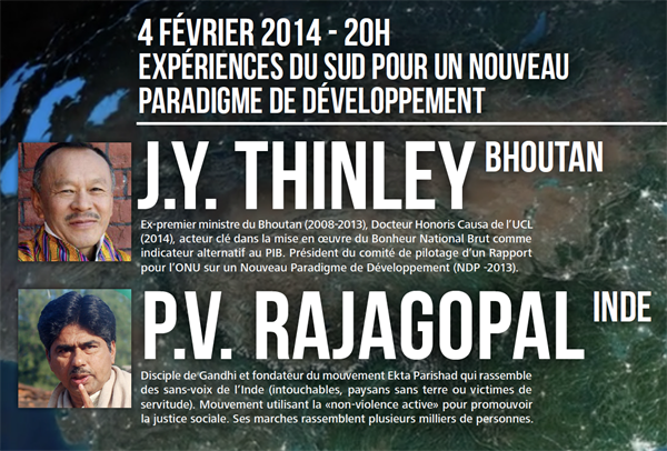 Rajagopal sera en Belgique au début de février / Rajagopal will be in Belgium on beginning of February